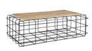Tavolino Trellis Ret 110x65 in Acciaio