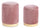 Set 2 Pouf Container Polina Antikrosa in Stoff mit Samteffekt