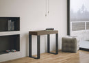 Consolle Allungabile 90-196x40x77 cm Tecno Small Premium Tortora Telaio Antracite 