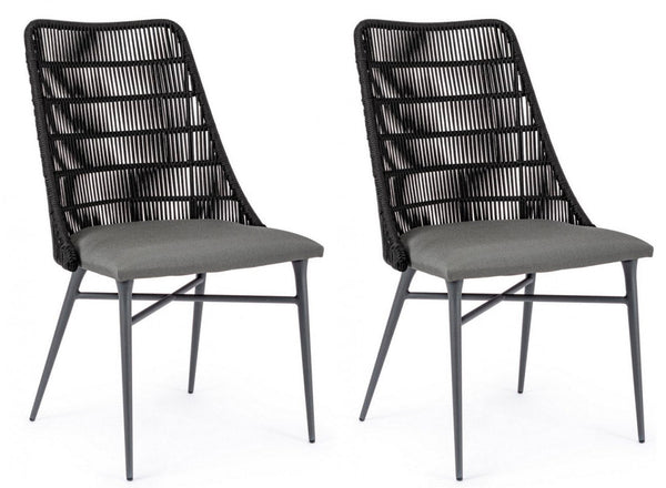 Set 2 Sedie 54x57x90h cm Tablita Antracite sconto