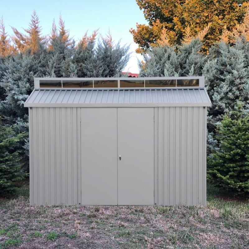 Casetta Box da Giardino 323,3x182,5x230,5 cm in Alluminio Grigio