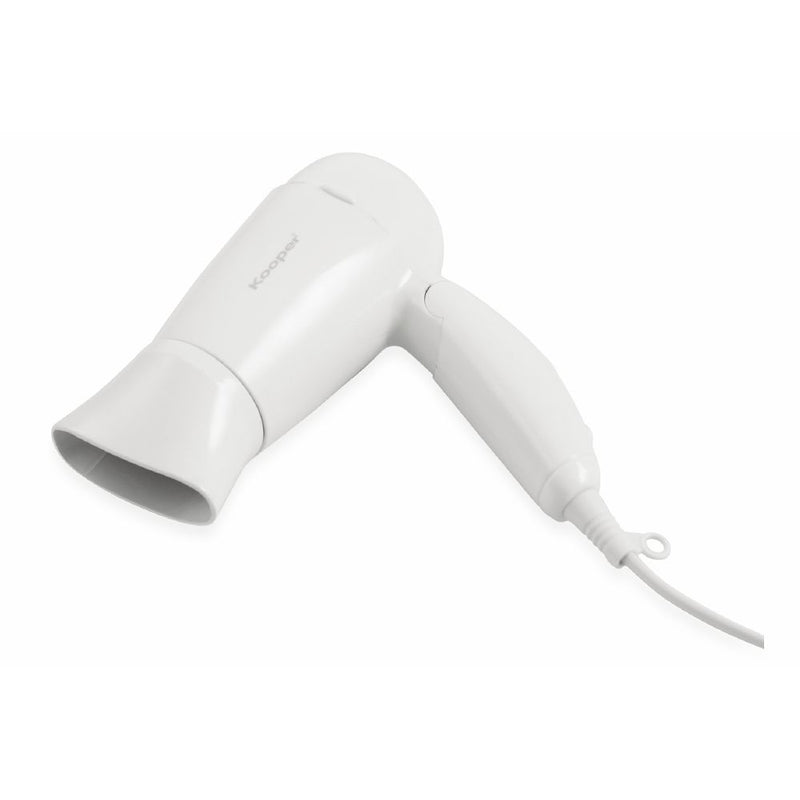 Asciugacapelli Phon Pieghevole da Viaggio 1200W Kooper Compact Bianco