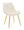 Set mit 2 gepolsterten Stühlen 51 x 59 x 79 cm in Creme und Gold Paris Polyester