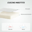 Sedia da Ufficio Regolabile 44x50x78-88 cm con Rivestimento a Bottoni in Pelle PU Bianco  