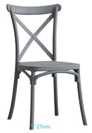 Sedia 47x51xh90 cm in Plastica Cross Bianco