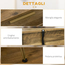 Tavolo Consolle Ingresso 120x29x79 cm in Truciolato e Acciaio Bronzo