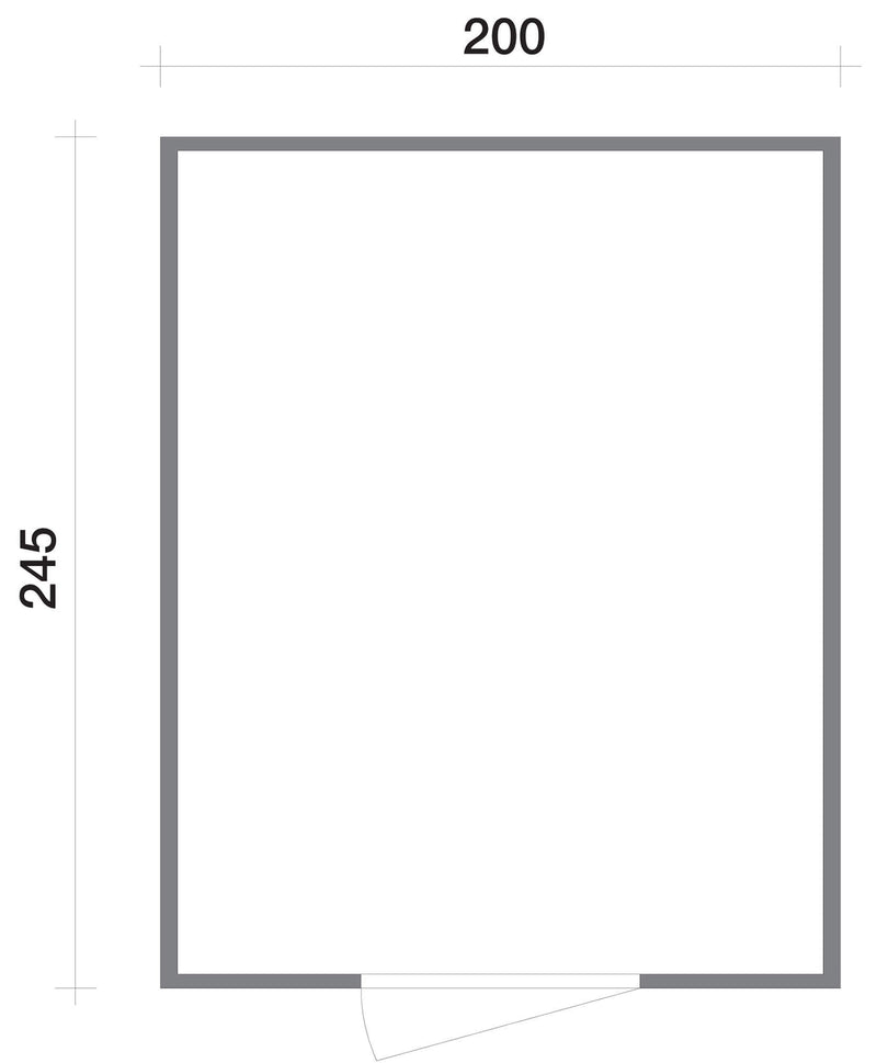 Casette Box da Giardino in Legno Porta Utensili 200x245x214 cm con Porta e Finestra Ecla Grigia