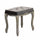 Marly Hocker 50x36x47 h cm aus taubengrauem Samt