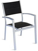 Sedia da Giardino in Alluminio e Textilene Vorghini Amalfi Nera