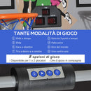 Canestri Basket con Tabellone LED 205x110x205 cm 4 Palloni e 8 Modalità di Gioco Bianco e Nero   