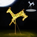 Renna Luminosa Natalizia 94x115 cm con LED da Esterno in Metallo Luce Calda      