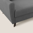 Divano Letto 3 Posti 208x97x96 cm in Tessuto Grigio