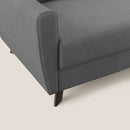 Divano Letto 3 Posti 208x97x96 cm in Tessuto Grigio