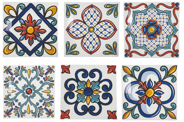 Set mit 6 quadratischen Speisetellern aus Porzellan 30 cm Villa d'Este Home Tivoli Barrio sconto