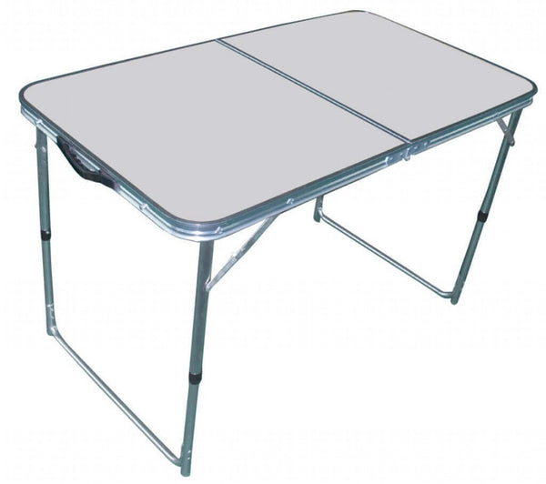 prezzo Rechteckiger Klapptisch 120 x 60 x 68 h cm aus weißem Aluminium