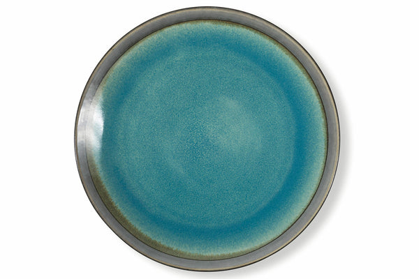 Set 6 Speiseteller aus Steinzeug Ø27,5 cm Villa d'Este Home Tivoli Türkis Bahamas sconto