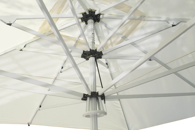 Ombrellone da Giardino 5x5m in Alluminio e Poliestere Bianco