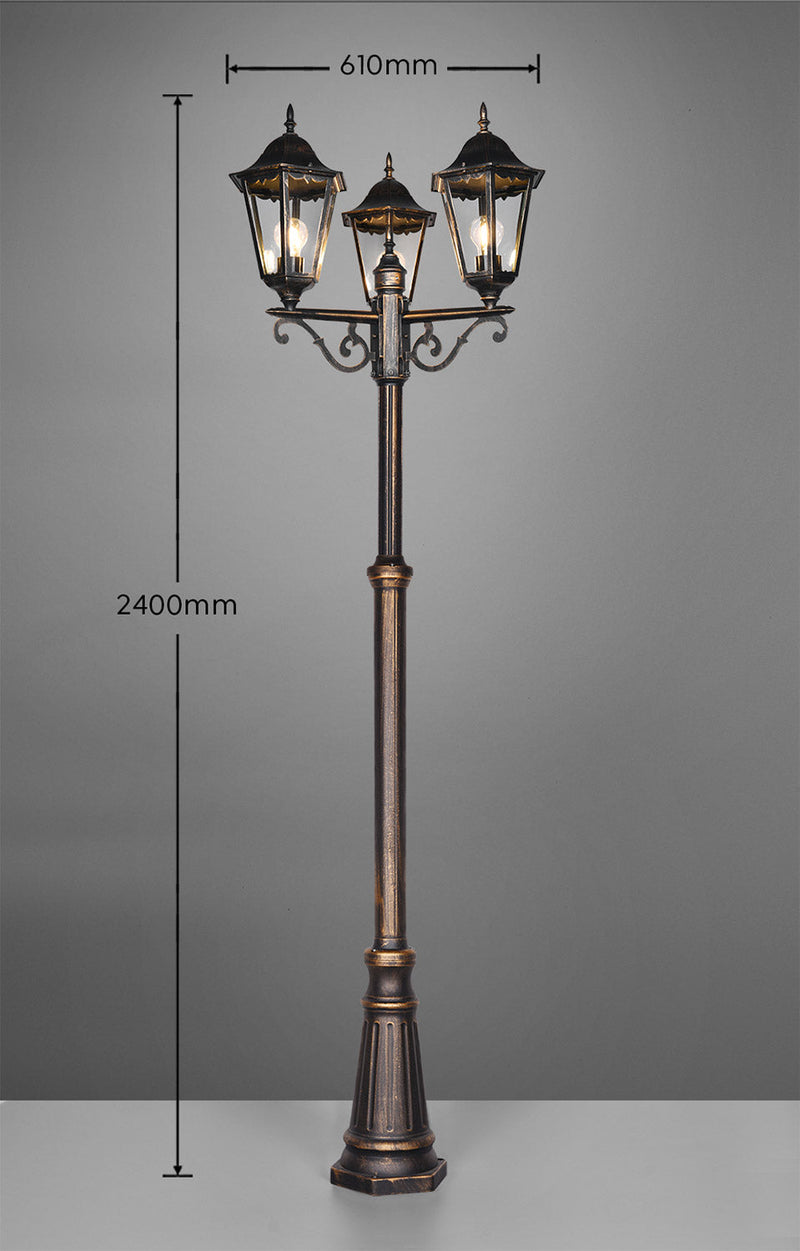 Lampione da Esterno Attacco E27 in Alluminio Ruggine