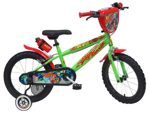 Urban Skate Green Kinderfahrrad 16" 2 Bremsen prezzo