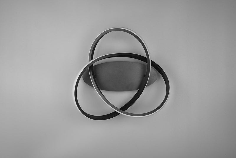 Plafoniera da Interno a LED SMD in Metallo Nero Opaco