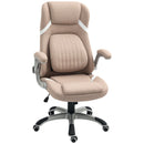 Sedia Operativa da Ufficio Reclinabile 68x76x109-117 cm Marrone Chiaro 