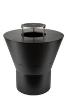 Barbecue a Legna Ø60x66 cm Azalea in Acciaio Nero Alta Temperatura 