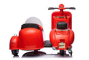Moto Elettrica per Bambini Licenza Piaggio Vespa Sidecar 12V Rosso  