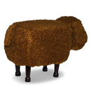 Sgabello Pouf Poggiapiedi per Bambini 67x35x41 cm Cane Barboncino Marrone Divina Home
