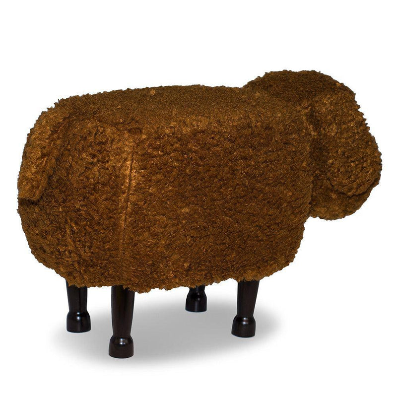 Sgabello Pouf Poggiapiedi per Bambini 67x35x41 cm Cane Barboncino Marrone Divina Home