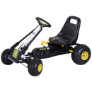 Go-Kart a Pedali per Bambini Nero e Giallo 