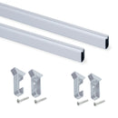 Kit Tubo per Armadio Silk L 0,75 m Anodizzato Opaco Alluminio e Tecnoplastica Emuca