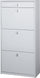Schuhschrank 3 Türen 1 Schublade 63 x 127 x 29 cm weiß geflammt