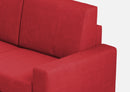 Divano Angolare 7 Posti 286x286x85 cm Sakar in Tessuto Rosso
