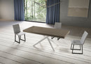Tavolo Allungabile 180/284x90 cm Niket Tortora Gambe Bianche      
