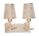 Lampada da Muro Glam Ring Doppia 32x18x27 cm in Ferro e Plastica Oro