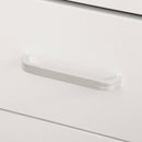 Scrivania da Ufficio 110x50x76 cm 5 Cassetti in Legno Bianco