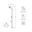 Doccia da Giardino Miscelatore e Lavapiedi ATI Docce UNI-1M Inox Anodizzato