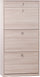Schuhschrank 3 Türen 1 Schublade 63x127x29 cm Ulme hell