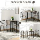 Set Tavolo e 2 Sdie da Giardino in MDF e Acciaio Nero