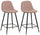 Set mit 2 Hockern 43x40x91,5 cm in rosa Samt