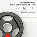Set Dischi Pesi Palestra 2x2.5kg Foro 5 cm Impugnature Ergonomiche Acciaio Rivestito Nero      