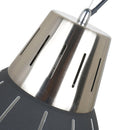 Lampada Moderna a Sospensione in Metallo Cromato Nero 30x35 cm 