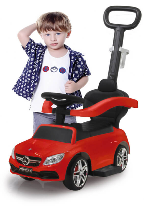 Macchina a Spinta per Bambini con Licenza Mercedes C63 AMG Push Car Rossa