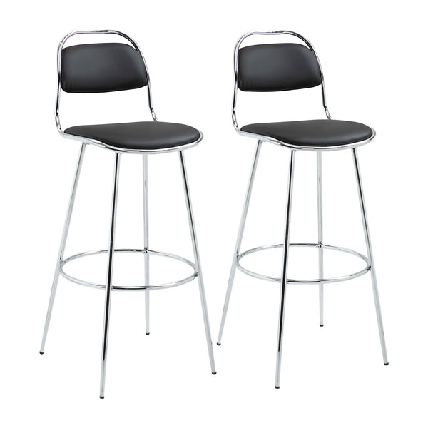 Set mit 2 hohen Barhockern 42,5 x 48,5 x 104 cm aus schwarzem Metall online