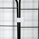 Recinto per Animali Modulabile 105x45x105 cm con 31 Pannelli 2 Porte e 2 Rampe in Acciaio e PP Nero  