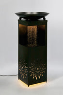 Fontana con Led 40,5x40,5x78 cm in Metallo Yuki Nera