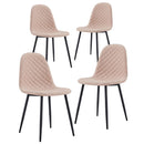 Set 4 Sedie 43x42x86 cm in Similpelle Bella Sabbia