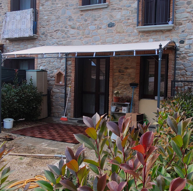 Pergola da Giardino in Ferro 4X3m Vorghini Chains Sabbia