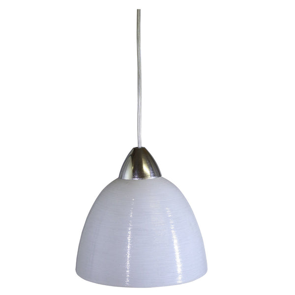 sconto Aufhängung D20 1xE27 Chrom-Transparenter Rahmen Glas Weißes Gel E-Energy Carla