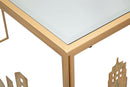 Console City 110x38,5x81 cm in Ferro e MDF e Vetro Multicolor      